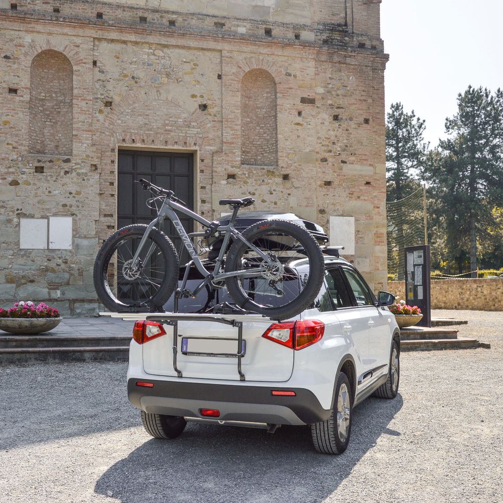 PORTABICI POSTERIORE MENABO POLARIS 3 ACCIAIO SILVER PORTA 3 BICI - Foto 2 di 3