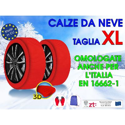 Calze Da Neve EASY GO Omologate EN16662-1 – Taglia S Per Pneumatici 175/65R14