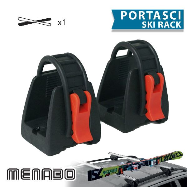 PORTASCI PER BARRE DA TETTO PORTATUTTO PER 1 PAIO DI SCI MENABO SKI RACK